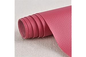 CHANGTSING Patch En Cuir auto-adhésif PU trous de réparation Autocollant Cuir Kit Premiers Soins pour Canapé de Siège de Voiture Meubles Vestes Sac À Main Patch rose rouge 50 x 137 cm