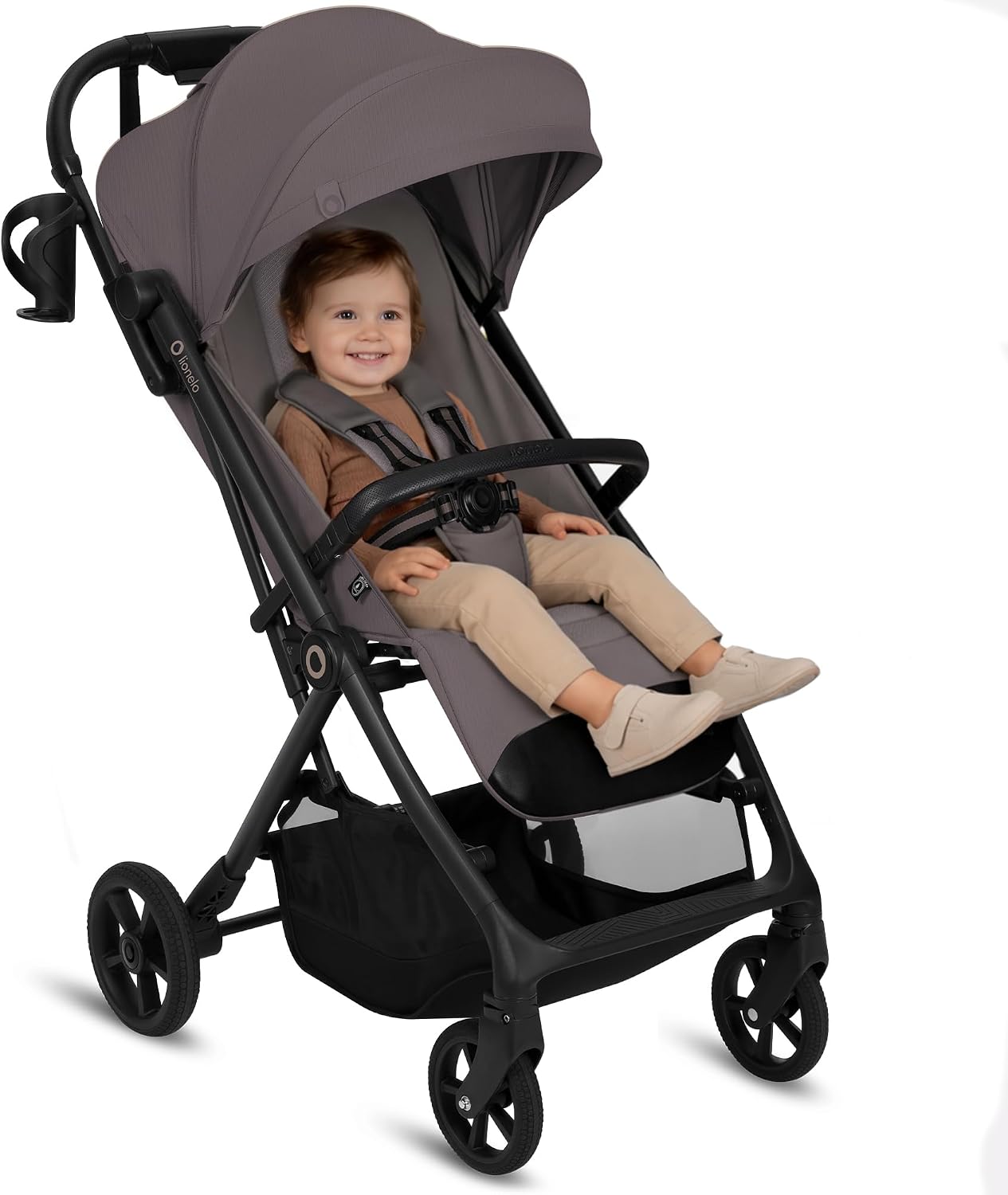 Lionelo Tansi Silla de Paseo Ligera y Carrito Bebé Compacto, hasta 22 kg, Plegado Automático con una Mano, Posición Reclinable, Ruedas GravelTech con Amortiguación, Capota Impermeablee, Mosquitera