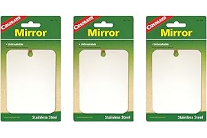 Coghlan's Stainless Steel Mirror Unbreakable Compact Survival Camping (3-Pack)