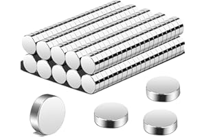 MIN CI Packung mit 200 starken Neodym-Kühlschrankmagneten, 6 x 2 mm, rund, für Foto, Pinnwand, Handwerk, Fidget-Magnete