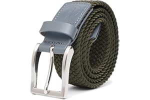 TOUGERJOY Męski pasek ze stretchu, tkany, elastyczny, pleciony pasek do noszenia na co dzień, do golfa, polowania, spodnie jeansowe