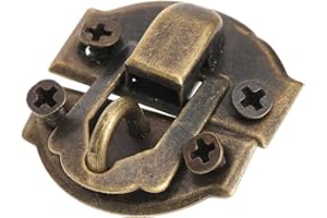 Dophee 10pcs Antiquariato decorativo Ottone decorativo Hasp Jewelry Lock Box Lock con viti