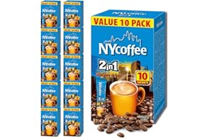 CR SNACKING NY COFFEE 2 IN 1 BOX (10 x 10 SACHETS) - Coffee Premix Sachets | NY Coffee 2-in-1 Sachets | Sachet Coffee Flavoured Coffee Sachets | Coffee Sachets 100 | Coffee Sachets Individually Wrapped