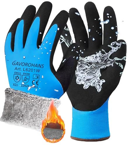Achetez ACE Gants De Travail Hiver Frost Thermo - Gants Impermeable Pour Manutention, Protection