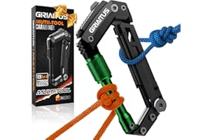 GIRIAITUS Locking Carabiner Clip 8 and 1 Multi Tool Heavy Duty Keychain Cool Pocket Gadgets Gifts for Men Cool Pocket Gadgets Outdoor Hiking Camping Accessories