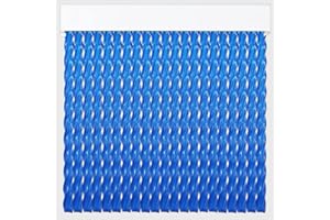 Cortinas Exterior Puerta de Cordon Orion | Tiras Plastico PVC y Barra Aluminio | Ideal para Terraza y Porche | Antimoscas | Transparente-Azul | 210 * 120