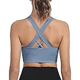 Leversic Sport BH Damen Push up, Sports Bra Ohne Bügel Sport BH Rückenfrei, mit Breiten Trägern für Besseren Halt und Unterst