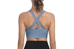Leversic Sport BH Damen Push up, Sports Bra Ohne Bügel Sport BH Rückenfrei, mit Breiten Trägern für Besseren Halt und Unterstützung