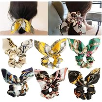 5 Chiffon-Haarbänder Mit Schleife - Elastische Stirnbänder Für Frauen & Mädchen, Hasenohren-Design, Vielseitig Tragbare Accessoires
