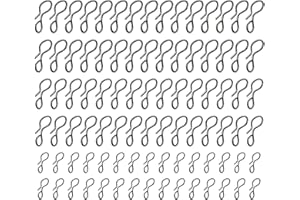 90pcs Pêche à Mouche Snaps en Acier Inoxydable Pas de Nœud Changement Rapide Crochet à Mouche Leurre Snaps Liens de Pêche Connecteurs Outil