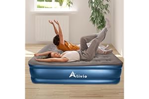 Alivio Inflatable Air Bed, Double Airbed Air Mattress Built in Pump (Double, 152 x 203cm)