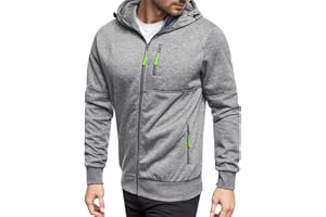 SIZOER Mens' Hoodies Drawstring Full Zip Up Hooded Sweatshirt Jacket With Zipper Pockets Solid Color Sweatshirts Coats Long Sleeve Fleece Warm Top Jumpers Large Size Fashion Cardigans Outwear