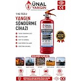 &Uuml;nalgrup 1 kg KKT ABC Kuru Kimyevi Tozlu Yangın S&ouml;nd&uuml;rme T&uuml;p&uuml;, Ara&ccedil;, Ev, Ofis ve İş Yeri i&ccedil;in
