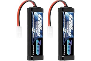 Zeee 7,2V 4200mAh RC NiMH Batterie pour Voiture RC Camion HPI Losi Kyosho Tamiya Hobby (2 Paquets)