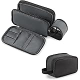 Lifewit Beauty Case Viaggio, Trousse Resistente all'Acqua per Prodotti da Toeletta e Accessori da Barba, Medio, Nero