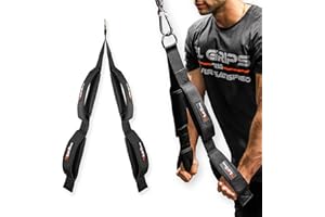 RLG RL GRIPS RLGrips - Cuerda de Tríceps Larga para Entrenamiento en Poleas - Accesorio de Tracción para Cable Gym - Correa para Triceps, Facepull o Pullover con Fijación Ajustable de Nylon