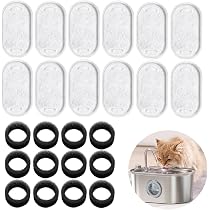 12 Filtri Per Fontanella Gatto - 6 Carbone Attivo E 6 Schiuma Per Acqua Pulita E Senza Impurità