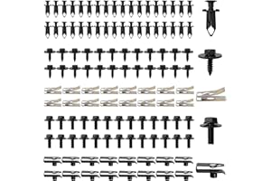 SAMAMOCA 125PCS Universal Car Screws Kit - Engine Undertray Bolts, Fender Fasteners, Body Trim Clips, and Panel Clips for Wheel Arch Cover