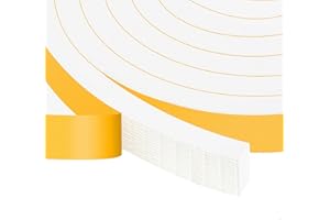 YIMIKI Foam Tape for Weatherproofing & Soundproofing, Closed Cell Home Window Seal Door Insulation Foam Tape SoundProof Foam Seal Strip, 2 Rolls, Total 4M Long