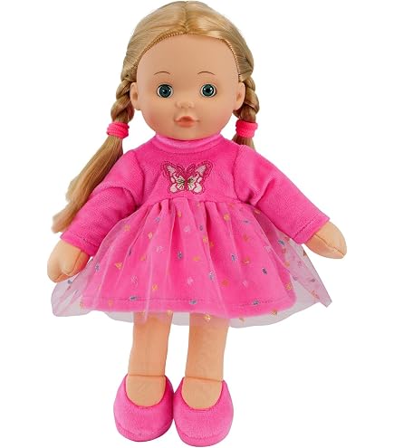 Simba My Love Friendy Soft Doll – Blonde Hair, Pretty Dress, 30cm Cuddly Toy For Kids Age 2+ (One Doll, Assorted Colors)