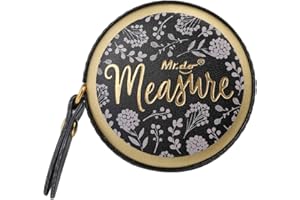 Mr.do Tape Measure for Body Sewing Cloth Tailor 150 cm / 60 Inch Retractable PU Leather Black