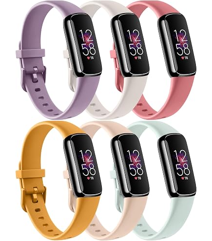 Bracelet Acier Inoxydable Fitbit Luxe / Special Edition - Bijoux Élégant Femme - 14-22 Cm - Argenté/Rose Doré - Confort & Résistant