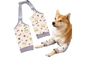 EUIOOVM 1 Paire Coudière pour Chien Recovery Sleeve Chien Bandage de Coude pour Chiens Protège-Coude Genouillère pour Chien Orthese Genou Chien Souffrant d’Arthrite Chaussette Chien Protection Plaie (2XL)
