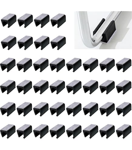 24 Cubiertas Para Patas De Silla PATIKIL - Rectangulares, Con Fieltro, 25 Mm, Blanco