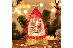 ‎KIKVTER Schneekugel Weihnachten, Weihnachtslaterne mit Schneegestöber, Weihnachtsschneekugel, Weihnachten Deko, LED Schneelaterne Weihnachtens, Glitzernde Schneekugel Nachtlicht für Tischdeko Weihnachtens