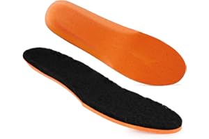 Knixmax Outdoor Lambswool Insoles for Women Men's Warm Soft Comfort Wool Insole with Arch Support Cozy Winter Inserts for Boots Cotton Slippers Winter Shoes