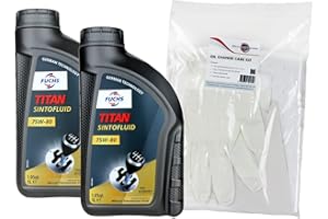Fuchs Titan Sintofluid SAE 75W80 GL-4 Manual Transmission Fluid Twin Pack & Powerenhancer Oil Change Care Kit