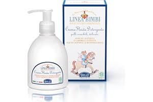 Helan, Linea Bimbi - Crema Corpo Idratante Neonato e Bambino, Detergente Fluido con Camomilla, Olio di Mandorle Dolci e Calendula, Calmante e Lenitiva per la Pelle Delicata di Bambini e Neonati, 240ml