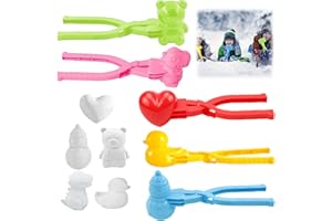 ‎GIUGIO Giugio 5 Stück Schneeball Former, Schneeball Maker Winter Schneeball Form Spielzeug, Schneeball Clip, Kunststoff Sandball Maker, Winter Outdoor Spielzeug für Kinder zum Spielen im Schnee (C)