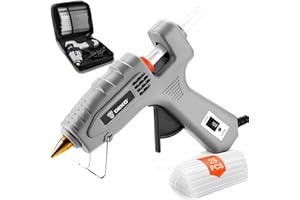 DEKO Pistola Colla a Caldo: 60/100 W Doppio Temperatura Pistola in Silicone con Una Blossa, Pistola Colla Calda con 25 Colla Stick, per Fai da Te, Arte, Scuola, Imballaggi, Riparazioni