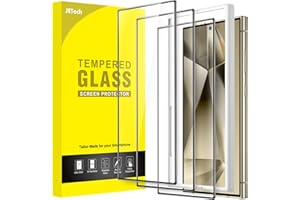 JETech Pełna Pokrycie Ochraniacz Ekranu dla Samsung Galaxy S24 Ultra 5G 6,8 Cala, Szkło Hartowane Film z Narzędzie Łatwej Instalacji, ID Papilarnych Kompatybilny, HD Przejaśniać, 3 Sztuki