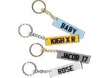 Custom Licence Plate Keychain, Personalised Number Plate Keychain, Mini Number Plate Key Ring, Name Plate Keychain, Custom Ca