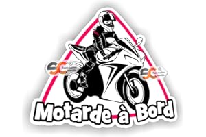 Sticker/Autocollant Motarde à Bord - Moto Biker Motard