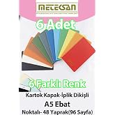Meteksan 6' lı A5 Ebat (15x21cm) 6'lı Karışık Renkli