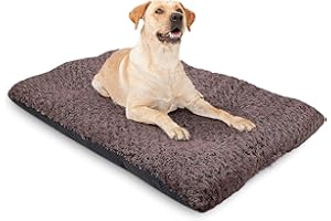 Rehmat Collection XL Large Dog Bed Mattress Cushion Mat, Super Soft Durable Plush Fabric, Anti Slip Backing, Easy to Clean (Extra Large (120cm x 70cm), Brown)