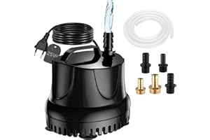 Lnicez Maximale 25W 1500L/H Mini Wasserpumpe Tauchpumpe Förderpumpe Aquarium pumpe Tauchpumpe für Gärten, Aquarium, Teich, Brunnen (Schwarz)