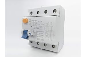 BOGAS ELECTRONICS Interruptor Diferencial 40A de Clase/Type B, 4P (3P+N), 30mA y 10kA