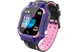 PTHTECHUS Reloj Inteligente Niños, Smartwatch con Llamadas, Pulsera Inteligente Juegos Música Cámara Podómetro Linterna Despertador Calculadora, Estudiantes Niño Niña Regalos de Cumpleanos (Rosa)