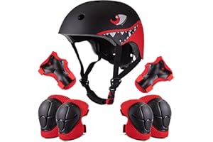 LZDMY Kids Helmet Pads Set for 2-8 years old Toddler Bike Helmets Lightweight Safety Helmet Elbow Knee Pads Protection Gear for Skateboard Scooter Skating, Gifts for Boys Girls