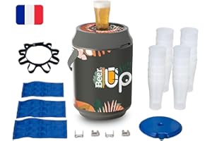 BEER UP - Tireuse à Bière Portative LIFE STYLE 20 Verres pour Fût de bière 5L Beertender - Bière fraîche 20h Sans Électricité - Transportable - Évènement, pique-nique, Apéritif