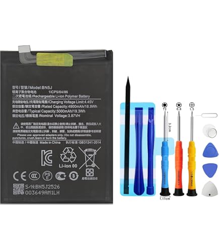 Batterie De Rechange BP4K Pour Redmi Note 12 Pro 5G - 5000 MAh - Avec Outils De Remplacement - 8