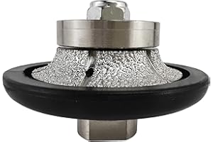 NBB Roue profilée diamantée, fraise foret toupie diamant, Roue de profil diamant, mèche pour profiler carreaux porcelaine céramique granit marbre pierre, pour meuleuse d'angle (Half-Bullnose, B10)