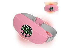 LKV Fascia Riscaldante Dolori Mestruali, Cuscinetto Riscaldante Mestruale, Fascia Ciclo Mestruale con 3 Livelli di Calore e 3 Modalità di Massaggio per Regali per Donne Ragazze (Rosa)