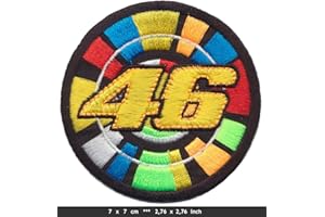 VR46 Rossi Lot de 46 écussons thermocollants moto course GP VR01