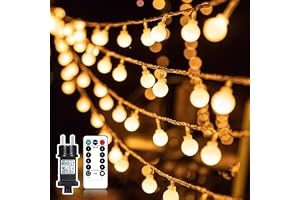 Liyade Utomhusljusslinga, 23 m 200 LED-ljusslinga utomhus, 8 lägen och merk-funktion, ljusslinga med uttag, perfekt för jul, bröllop, fest
