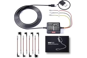 VANTRUE USB-C 5 Level Hardwire Kit with ACC for N5/N4 Pro/N4/N2X/E360/S1 Pro/E1 Pro/E1/E1 Lite/E2/E3/X4S/N2 Pro(USB-C)/N2S/S2 Dashcam, 12V-24V to 5V, 24h Parking Mode, Low Voltage Protection, 11.5ft